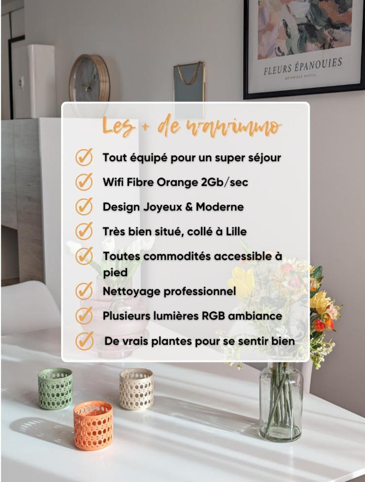 شقة Le Design *Vieux Lille*Parking Gratuit*Fibre لا مادلين المظهر الخارجي الصورة